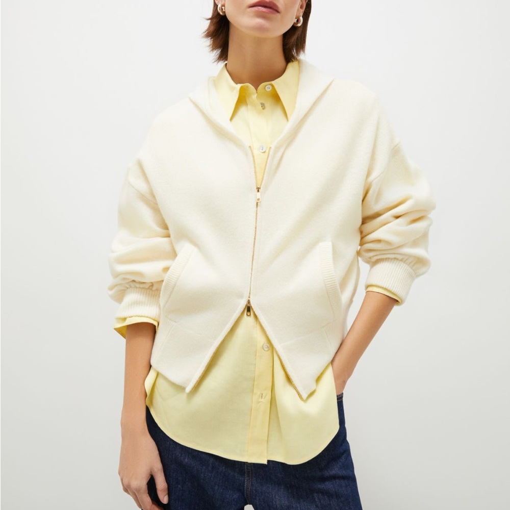 ISO Marella Oversized Bomber Jacket in Cream